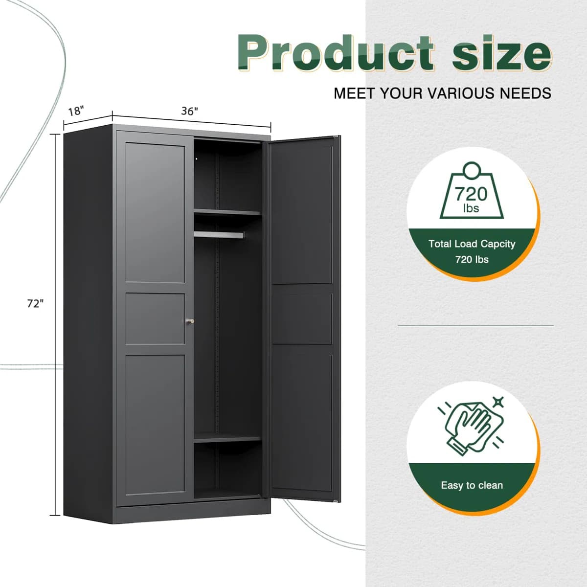 Myleisha 2 Door Wardrobe thumbnail 3