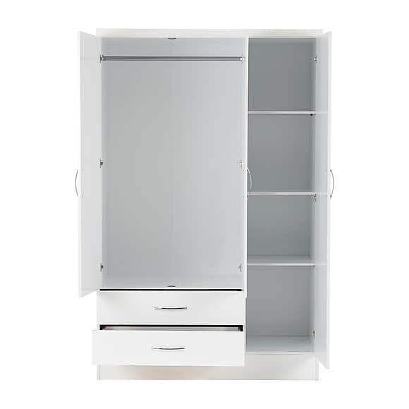 Nevada White Drawer Wardrobe thumbnail 3