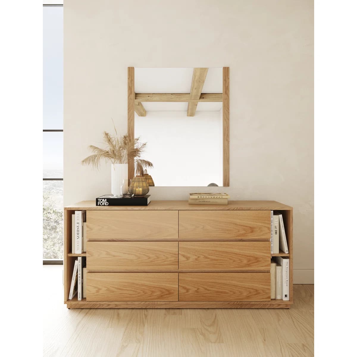 Oak Wood Luxury Bedroom Set thumbnail 3