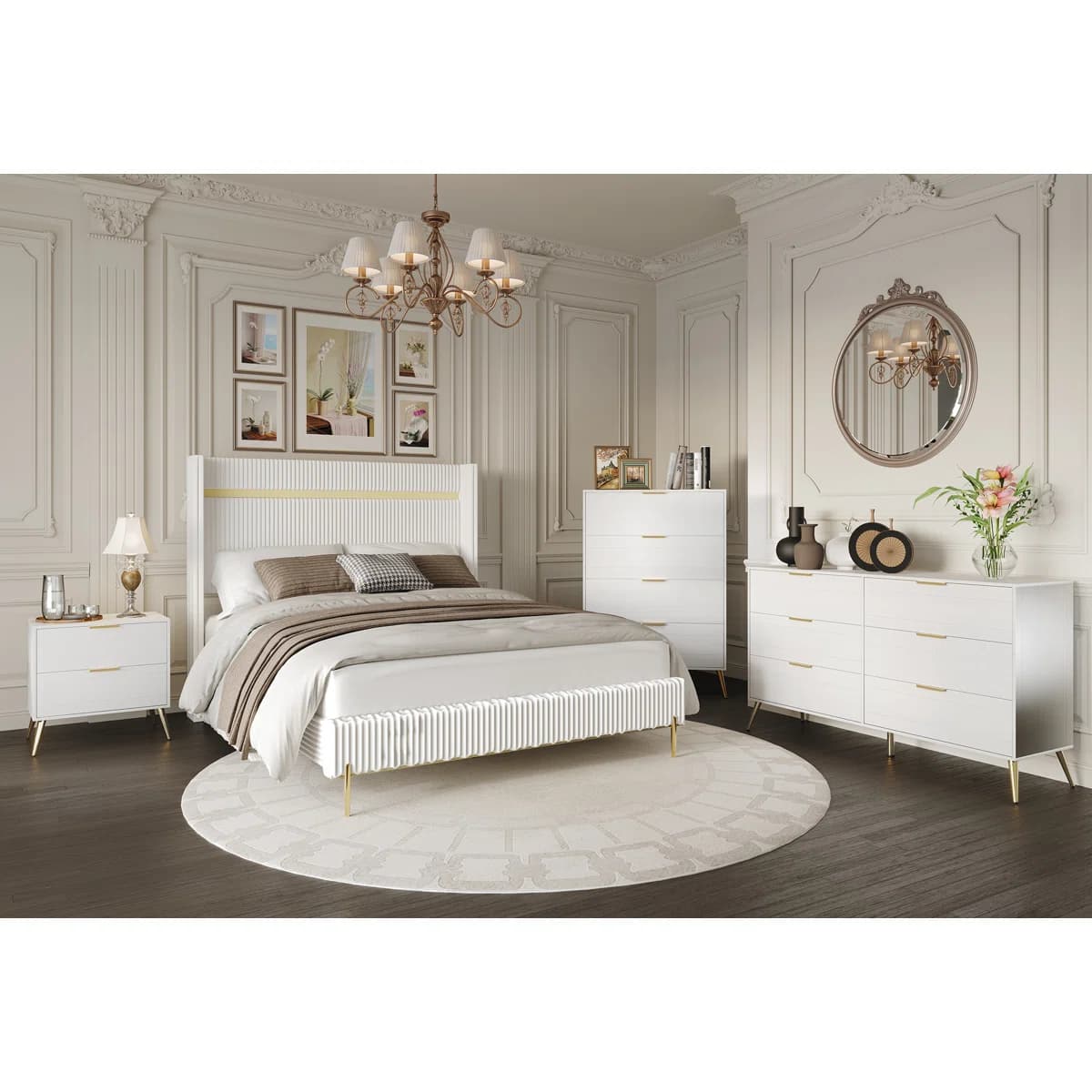 Anaika Corduroy 4-pieces Bedroom Set thumbnail 2