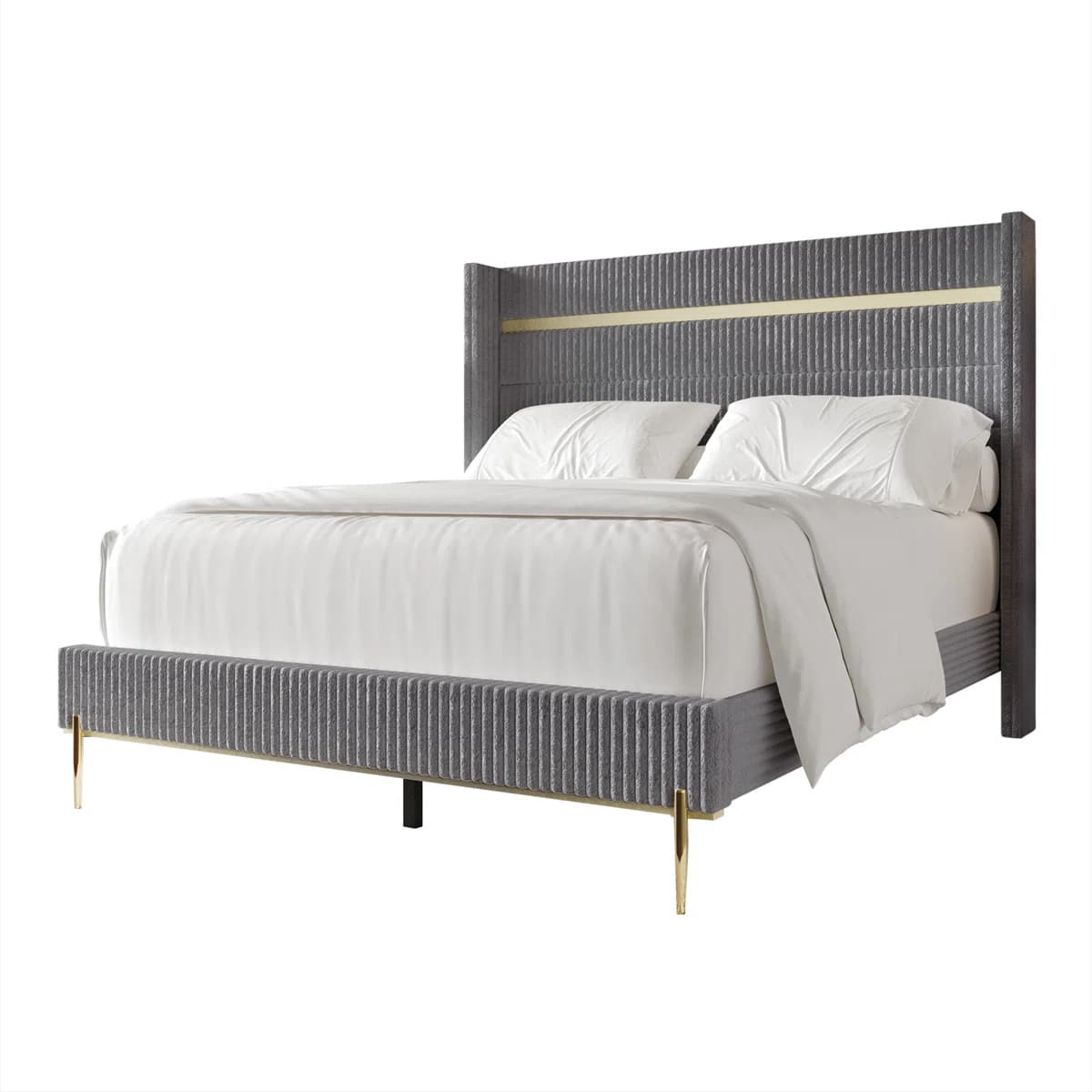 Anaika Corduroy 4-pieces Bedroom Set thumbnail 4