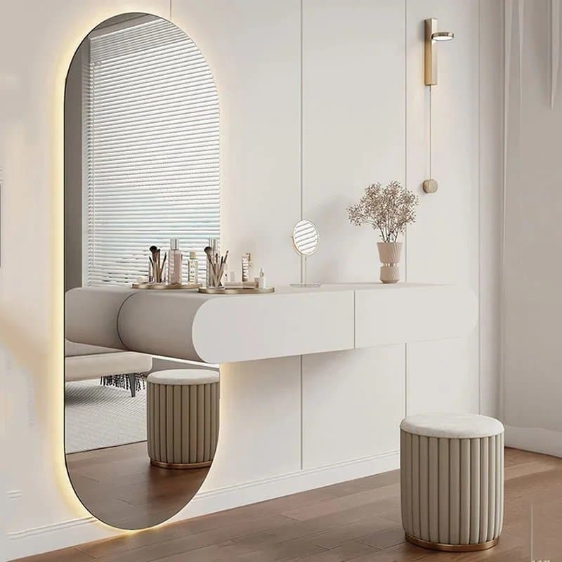 Oval Wall Mirror Dresser thumbnail 2