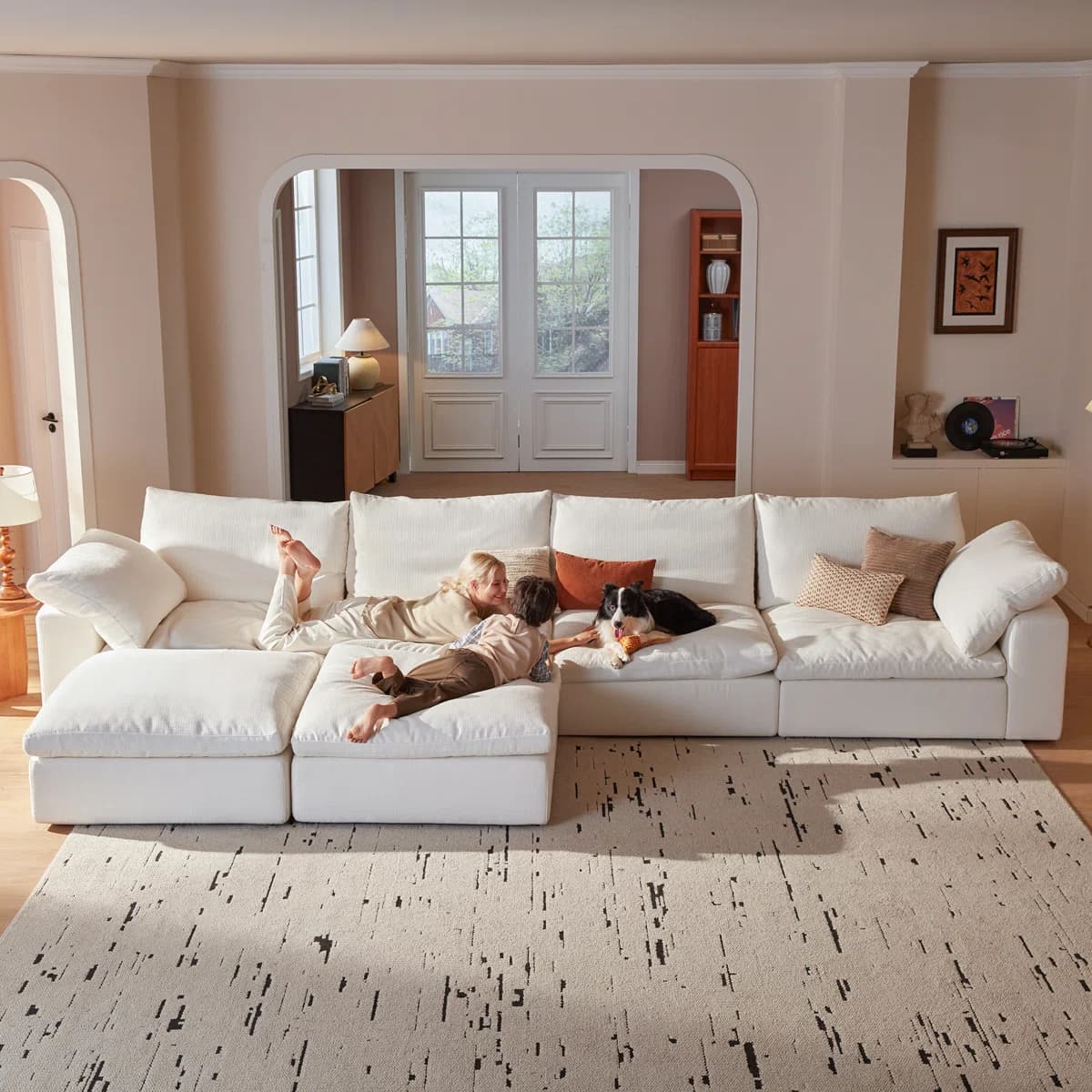 Oversized Cloud Sectional 4-Seat Sofa thumbnail 1