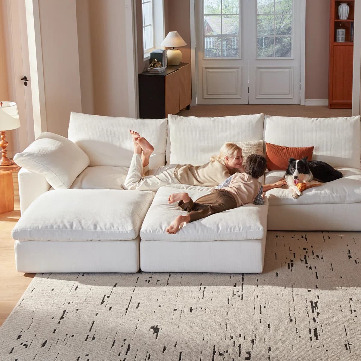 Oversized Cloud Sectional 4-Seat Sofa thumbnail 4