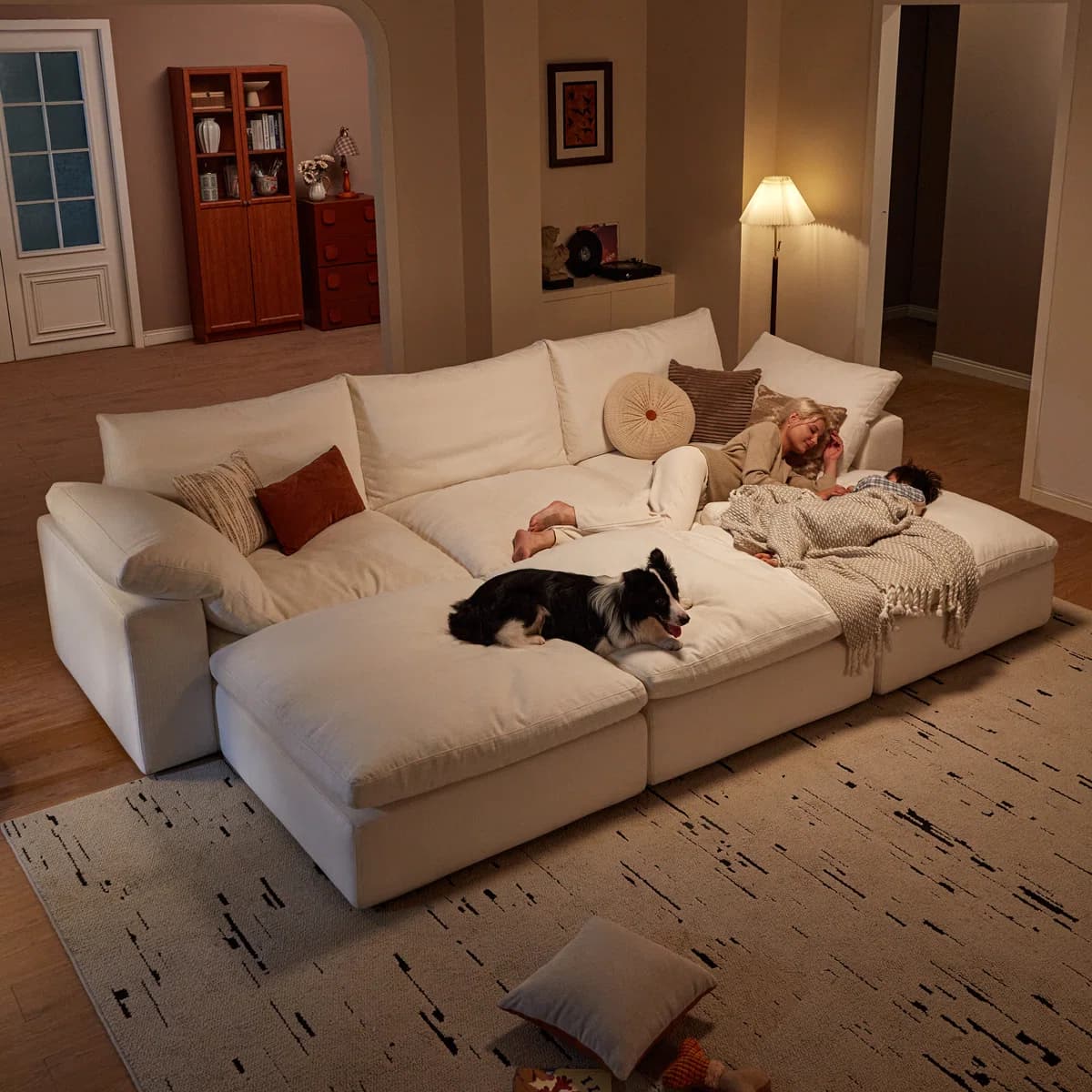 Oversized Cloud Sectional 4-Seat Sofa thumbnail 5