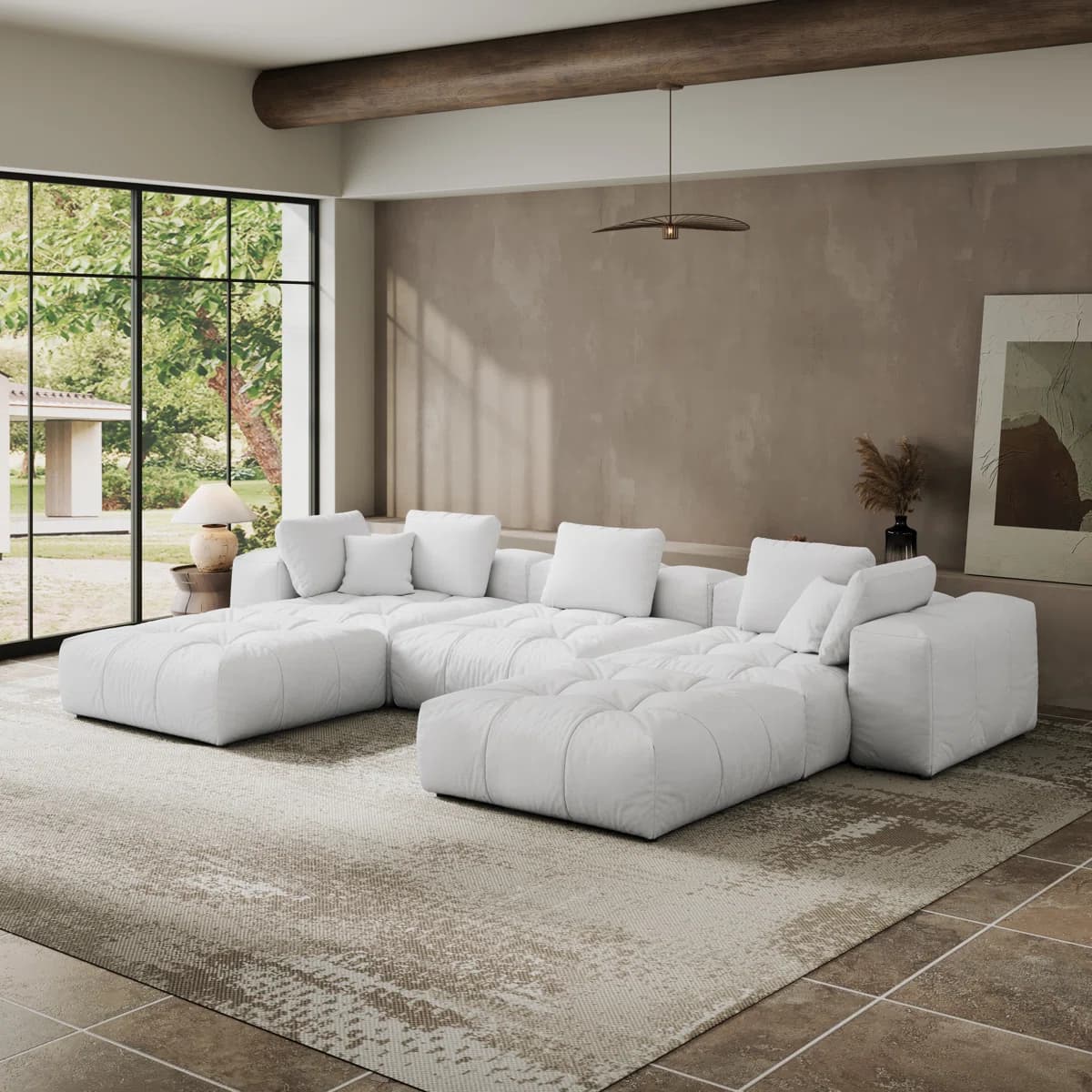 Oversized Modular Sectional Sofa Couch thumbnail 2