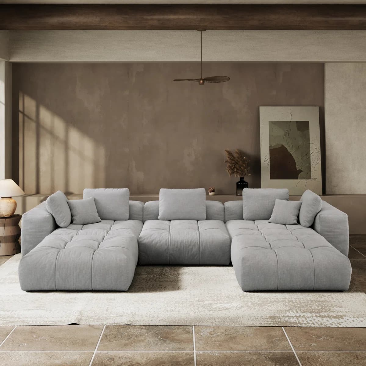 Oversized Modular Sectional Sofa Couch thumbnail 3