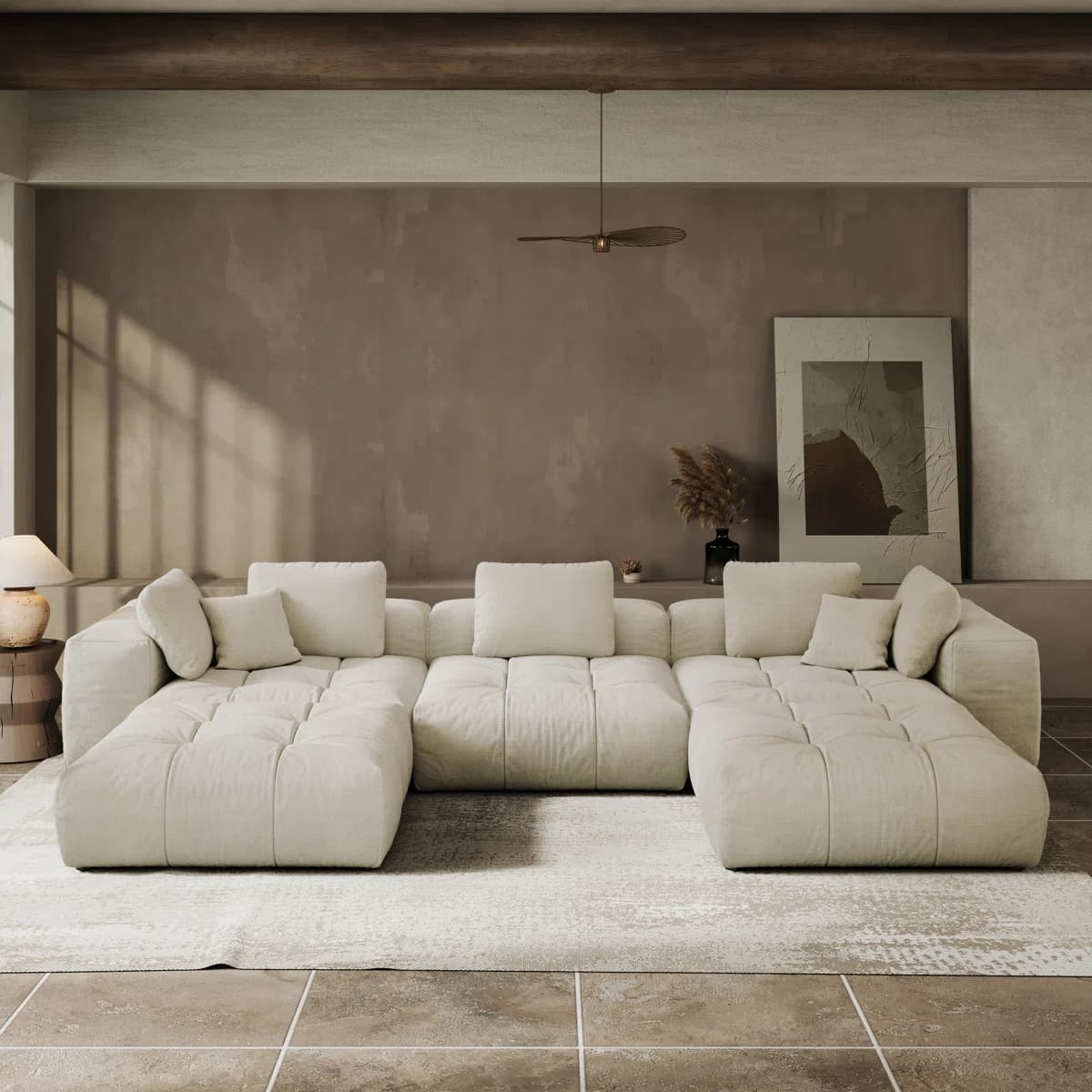 Oversized Modular Sectional Sofa Couch thumbnail 4