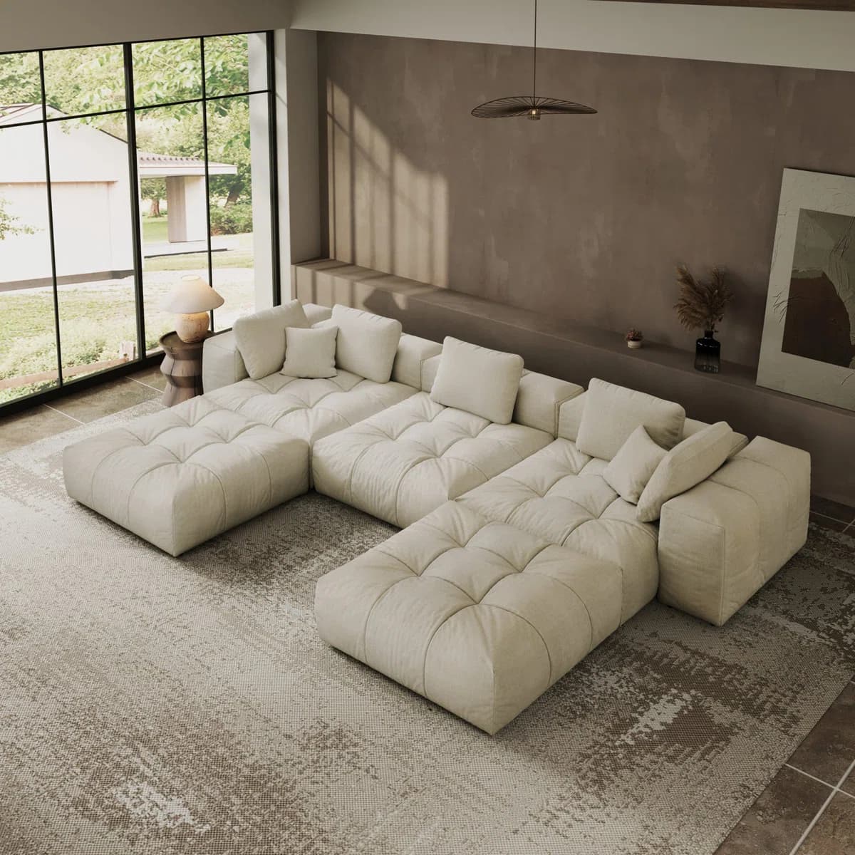 Oversized Modular Sectional Sofa Couch thumbnail 7