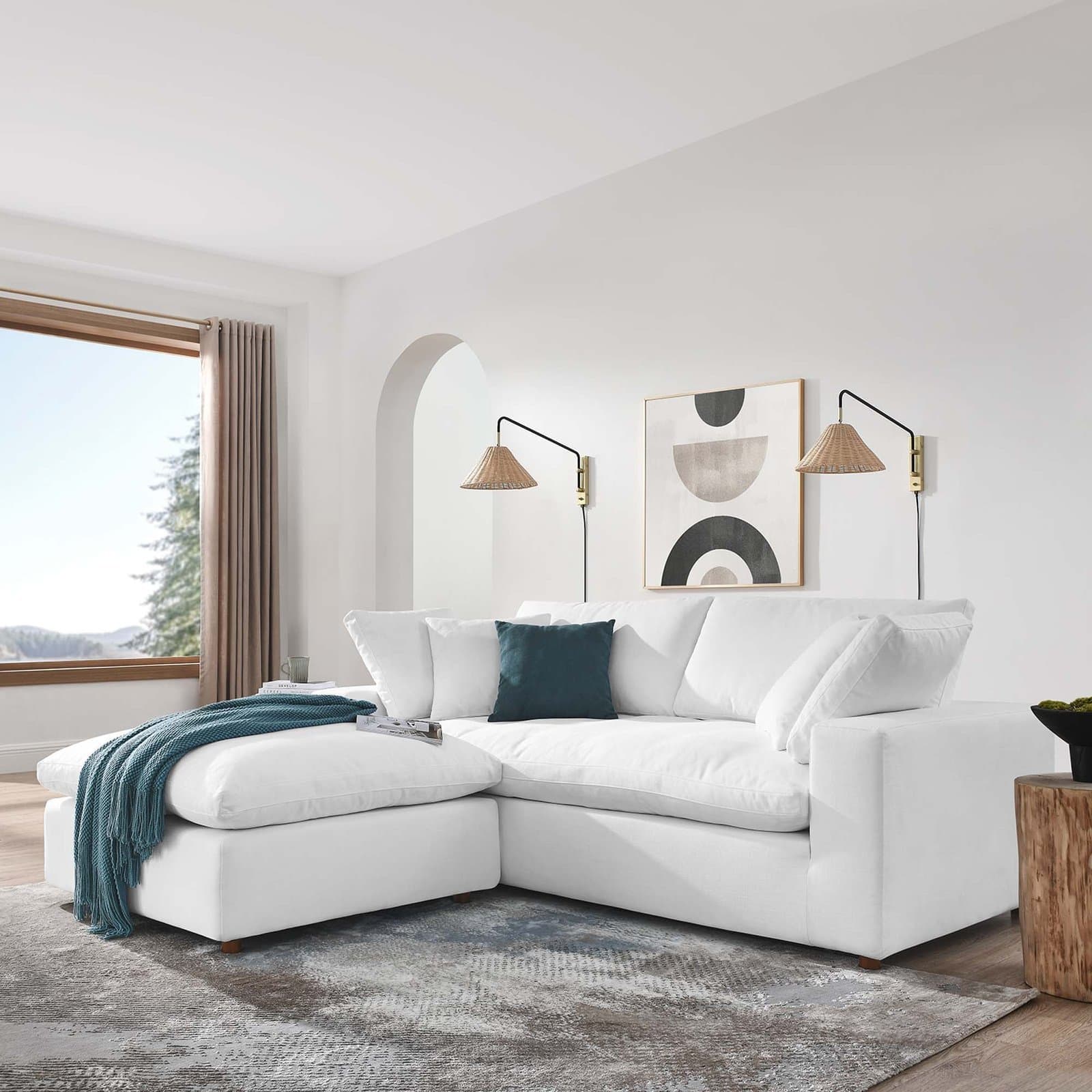 Overstuffed Sectional Sofa thumbnail 1
