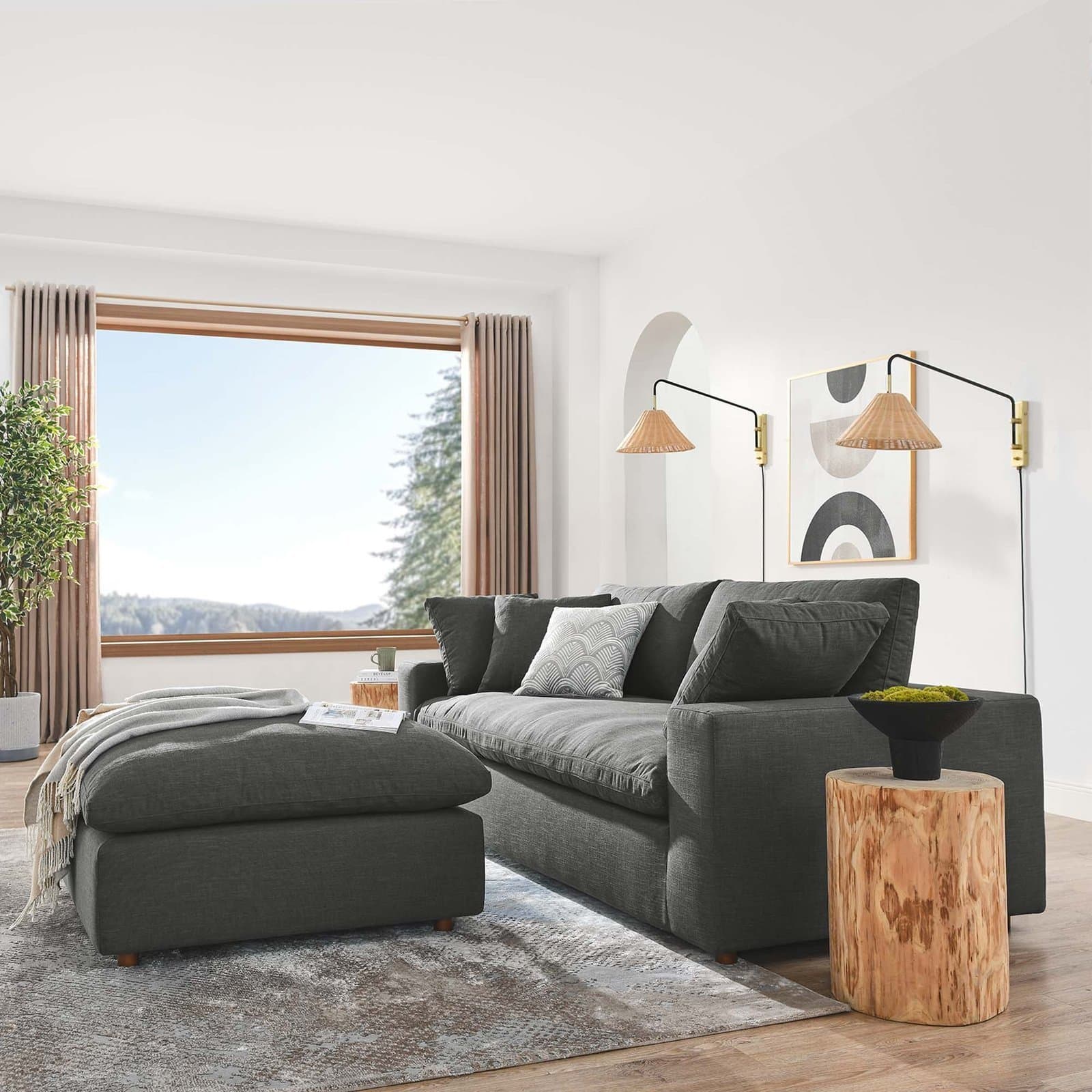 Overstuffed Sectional Sofa thumbnail 2