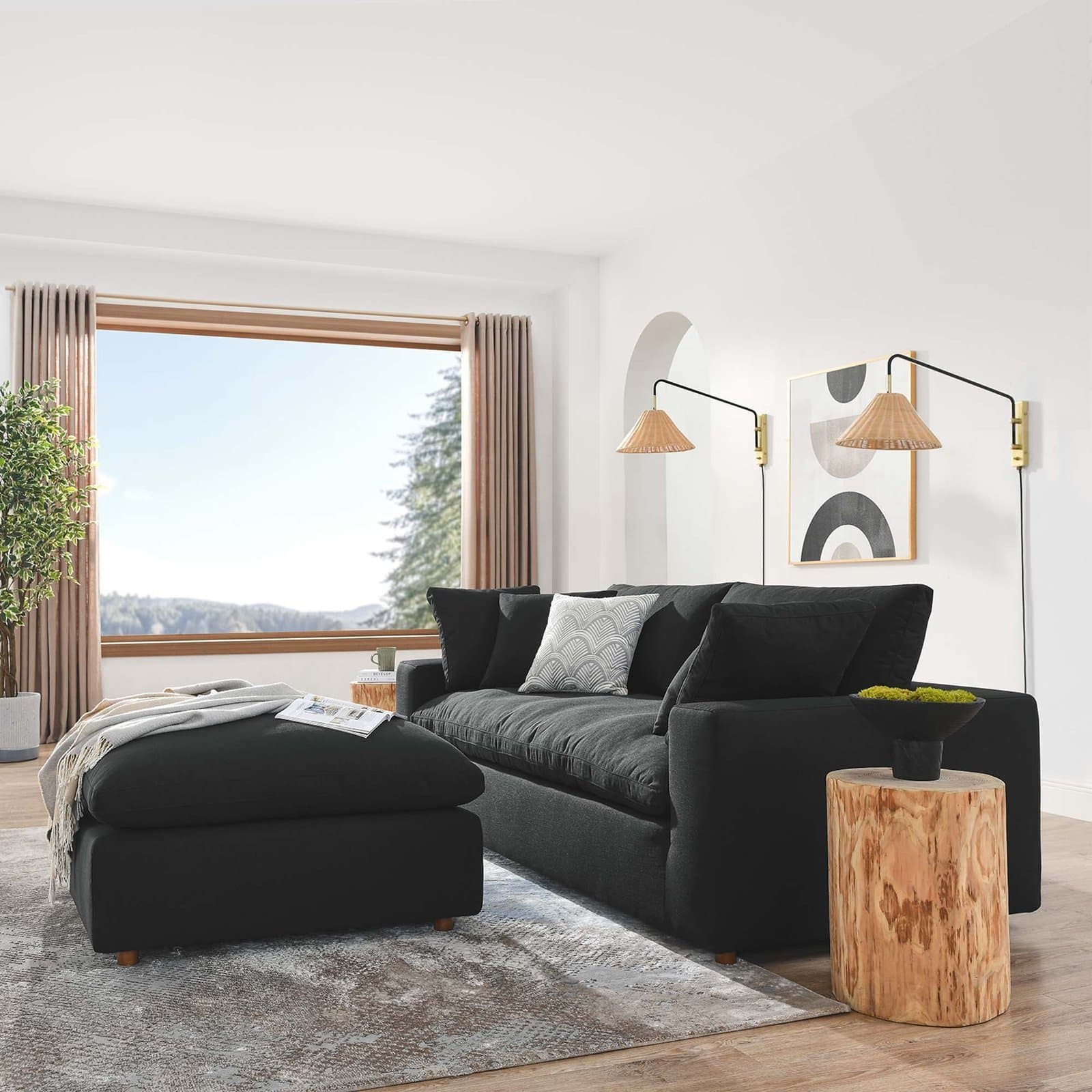 Overstuffed Sectional Sofa thumbnail 3