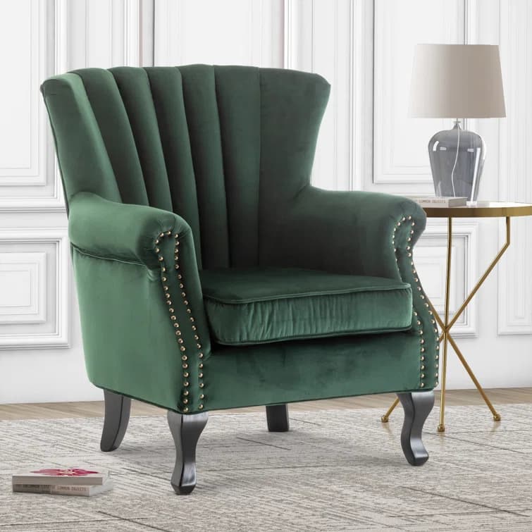 Plush Velvet Accent Chair thumbnail 2