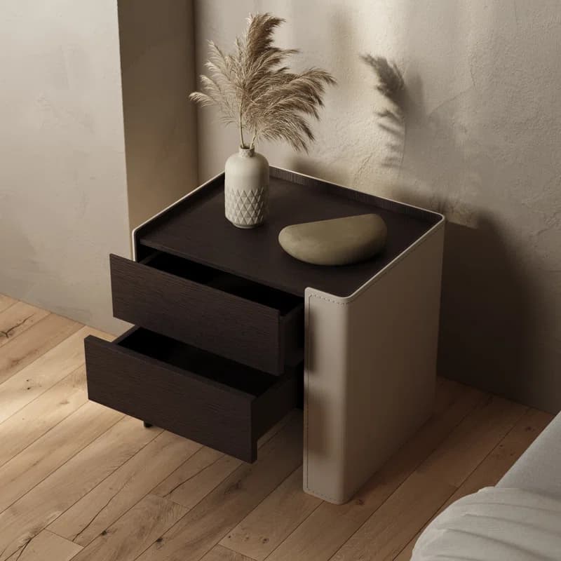 Zavior Home Furniture Leather Nightstand thumbnail 2