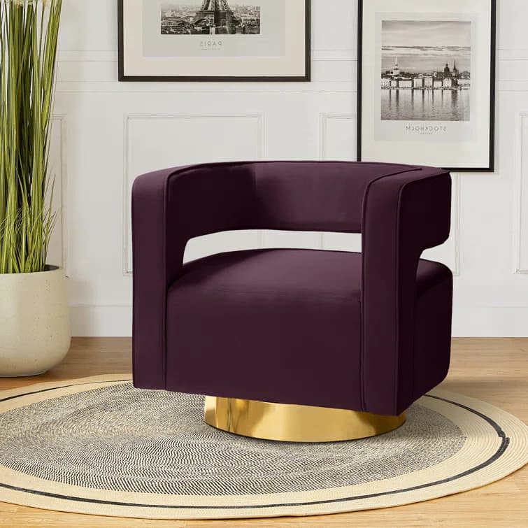 Posh Velvet Swivel Chair furniture product
