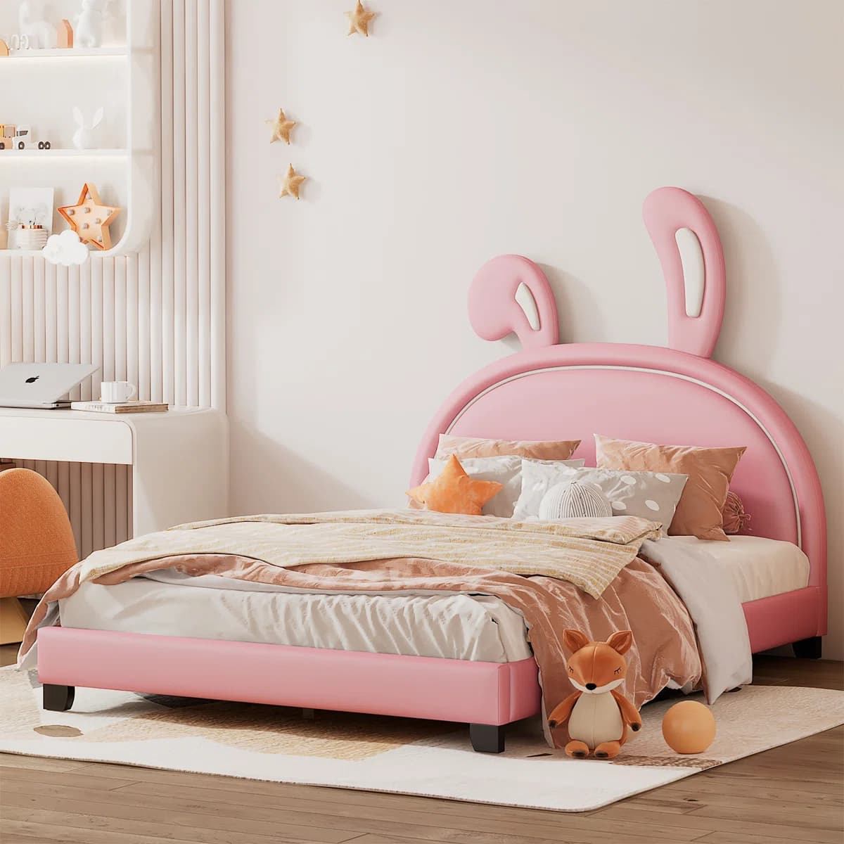 Rabbit Headboard Platform Bed thumbnail 3