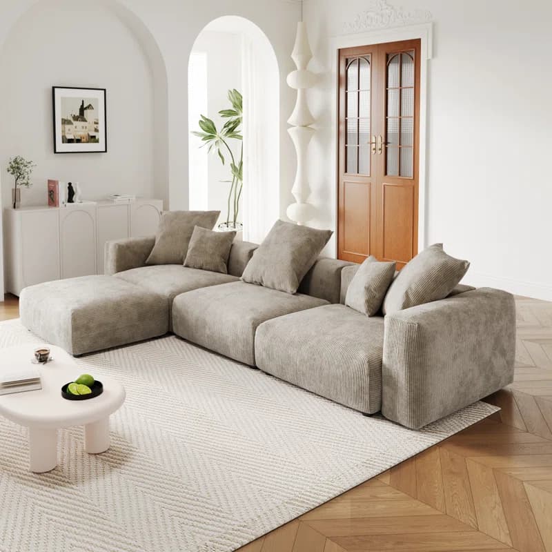 Raghnaid Corduroy Sectional thumbnail 1
