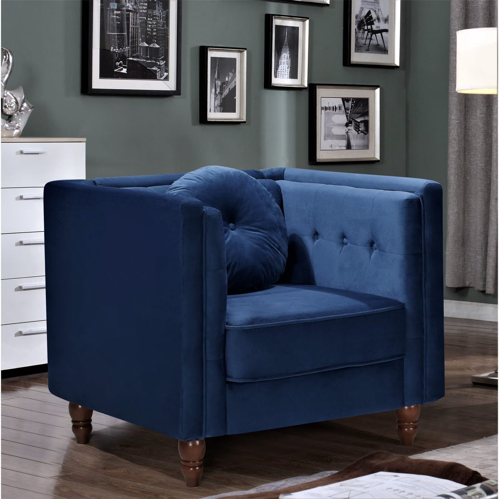 Roberta Velvet Elegant Armchair thumbnail 2