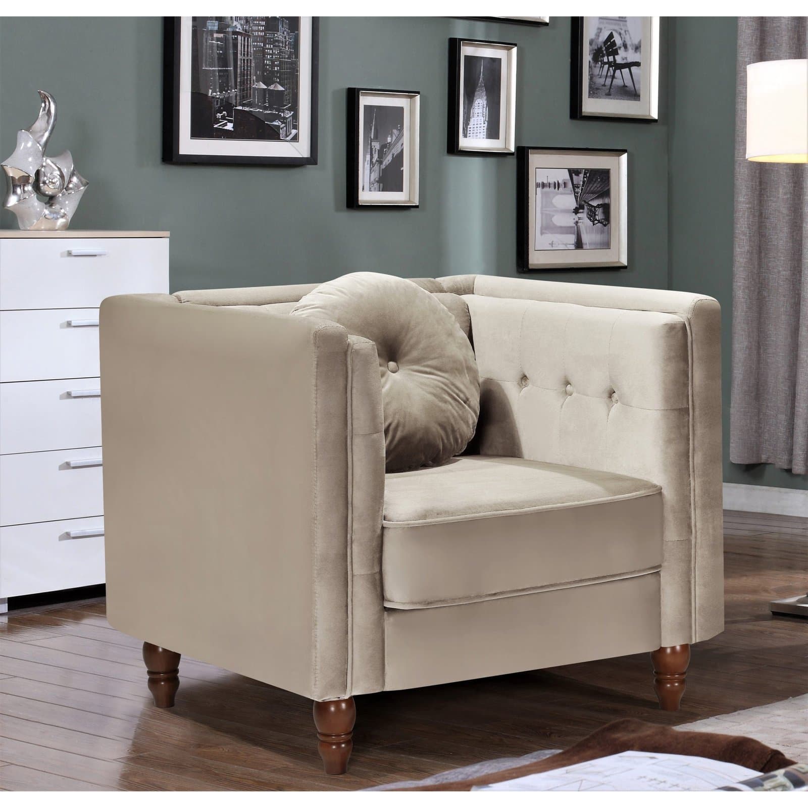 Roberta Velvet Elegant Armchair thumbnail 6