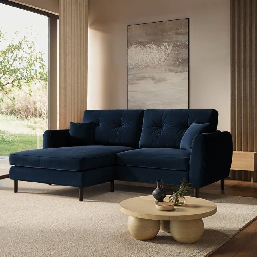 Rust Orange Velvet 3-Seater Sofa thumbnail 3