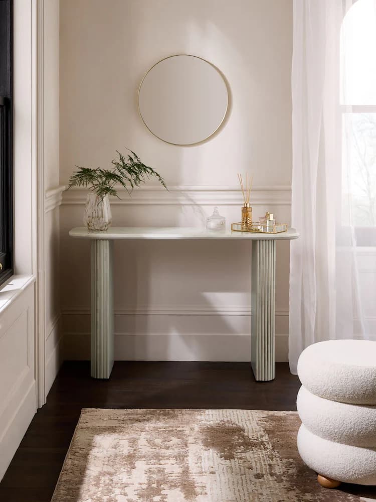 Serena Light Grey Console Dressing Table thumbnail 1