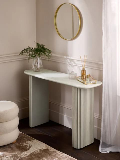 Serena Light Grey Console Dressing Table thumbnail 2