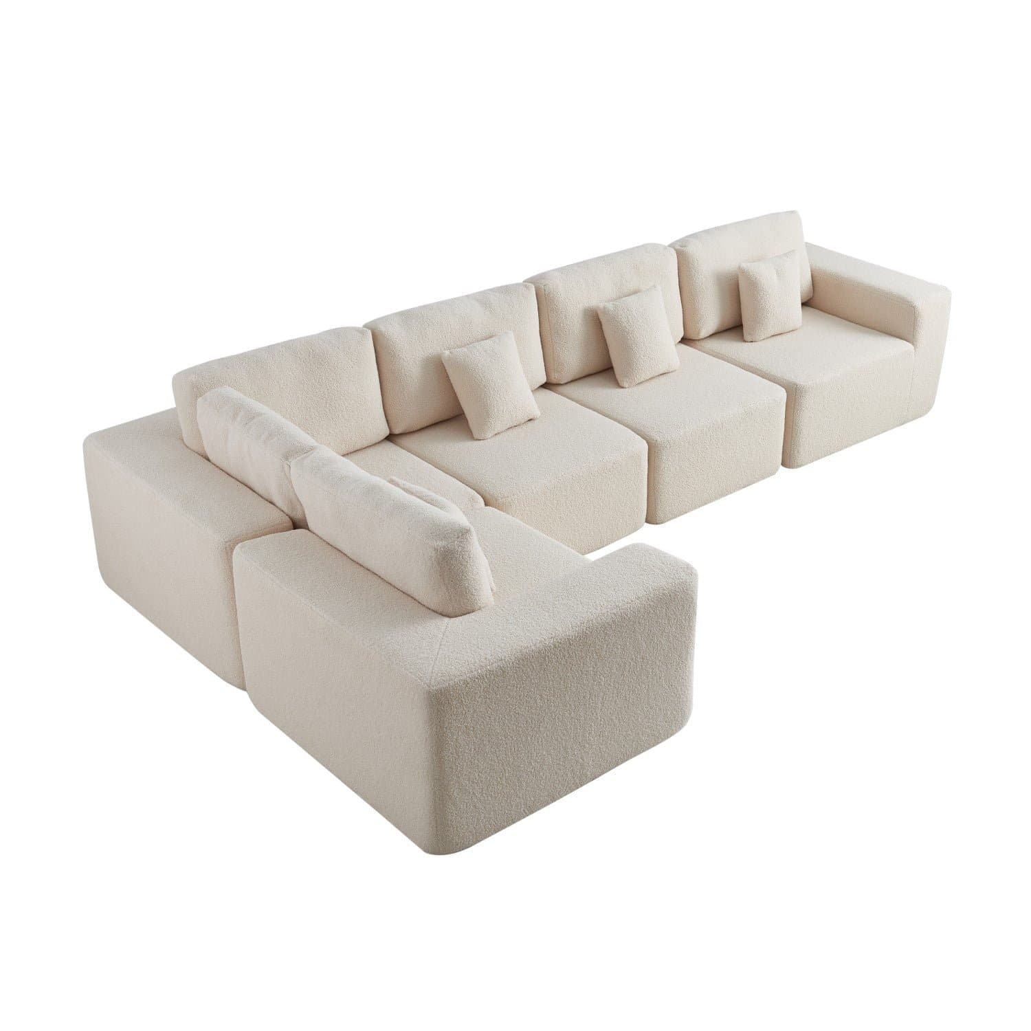 Sherpa Fabric 5 Seats Sofa thumbnail 3