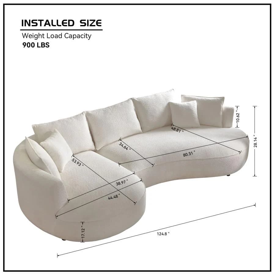 Snowy Luxury Sectional Sofa thumbnail 3