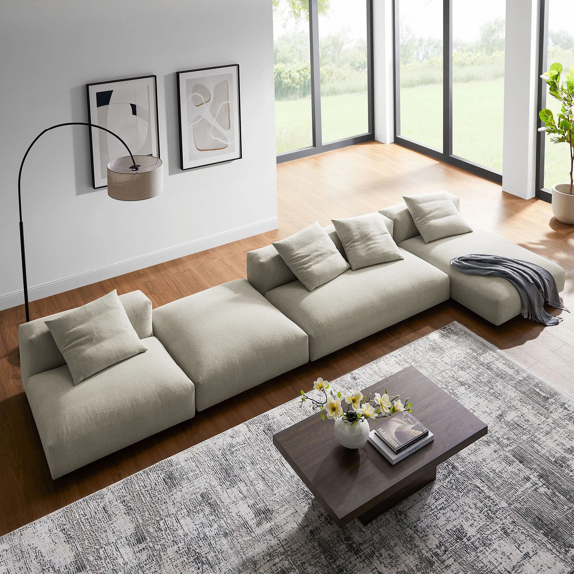 Solace 4-Piece Modular Sofa thumbnail 4
