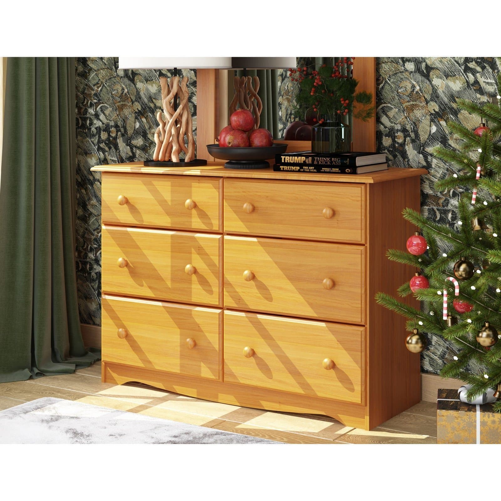 Solid Ply Wood 6-Drawer Double Dresser furniture product