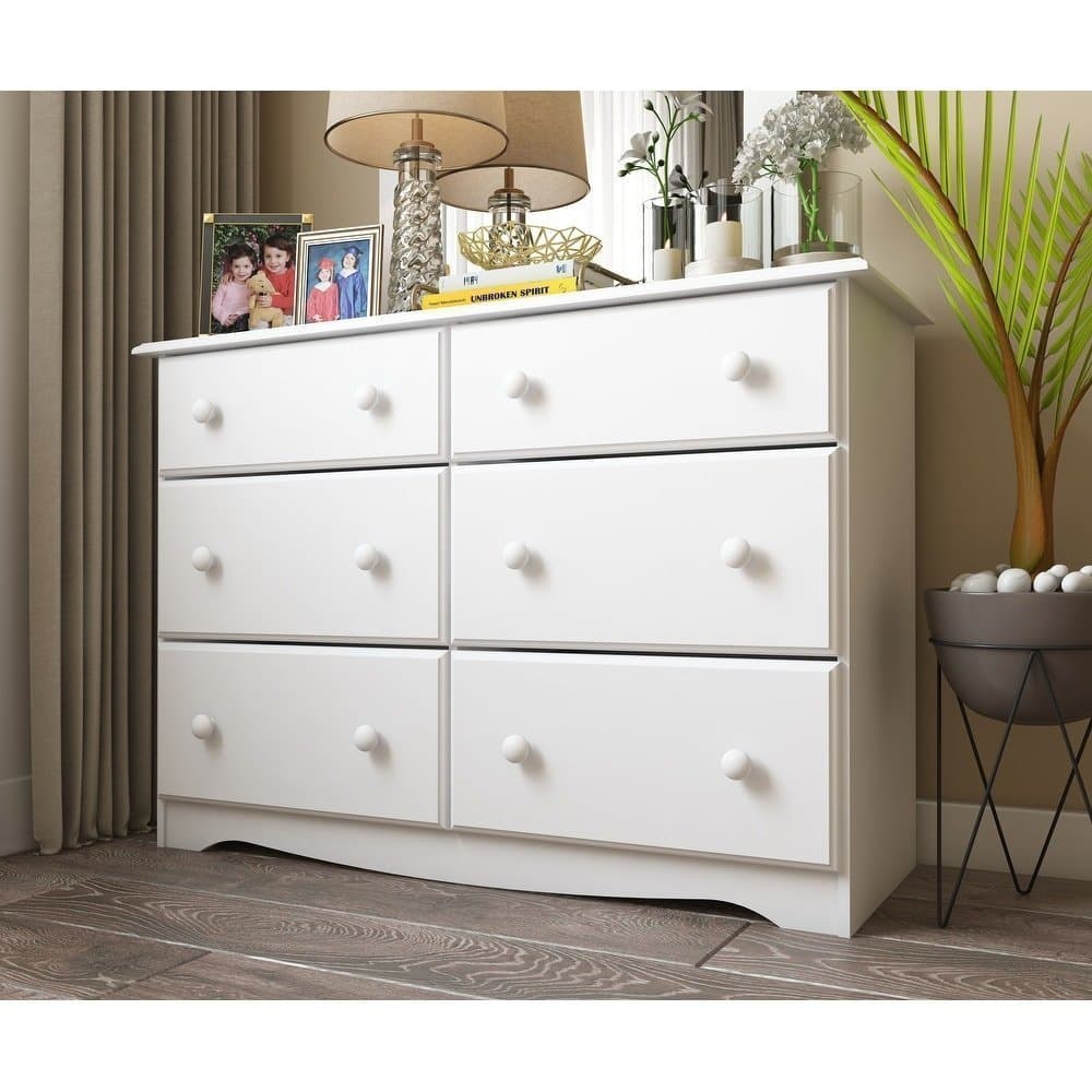 Solid Ply Wood 6-Drawer Double Dresser thumbnail 1