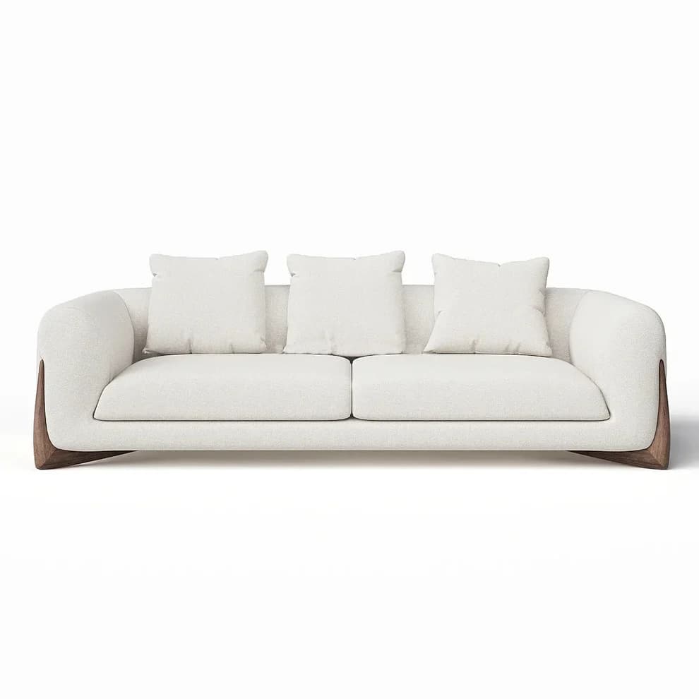 Solid Wood Leg Contemporary Sofa thumbnail 3
