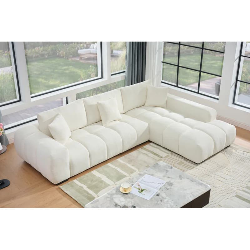 Swapan Modern Chenille Couch Sofa thumbnail 1
