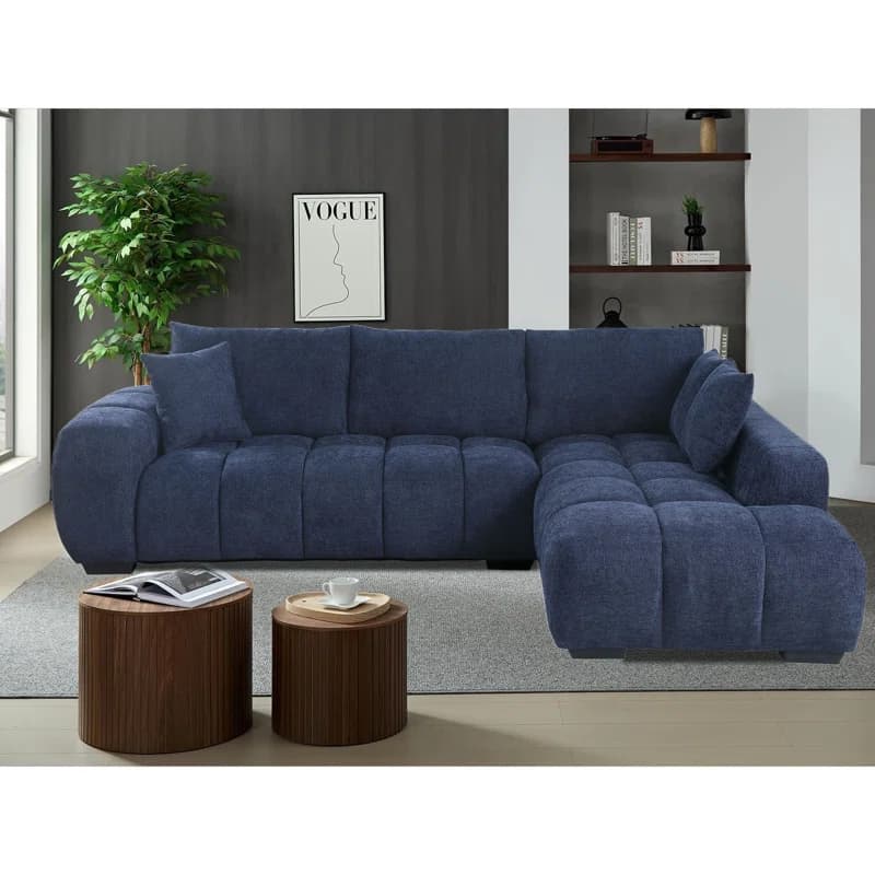 Swapan Modern Chenille Couch Sofa thumbnail 2
