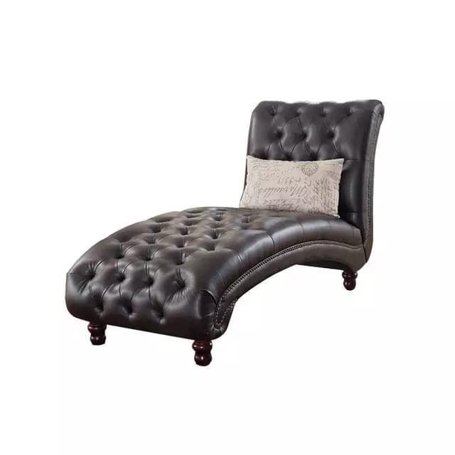 Tufted Chaise Lounge in Leather thumbnail 2