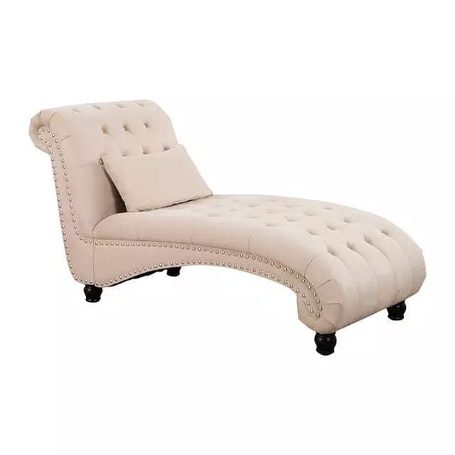 Tufted Chaise Lounge in Leather thumbnail 3