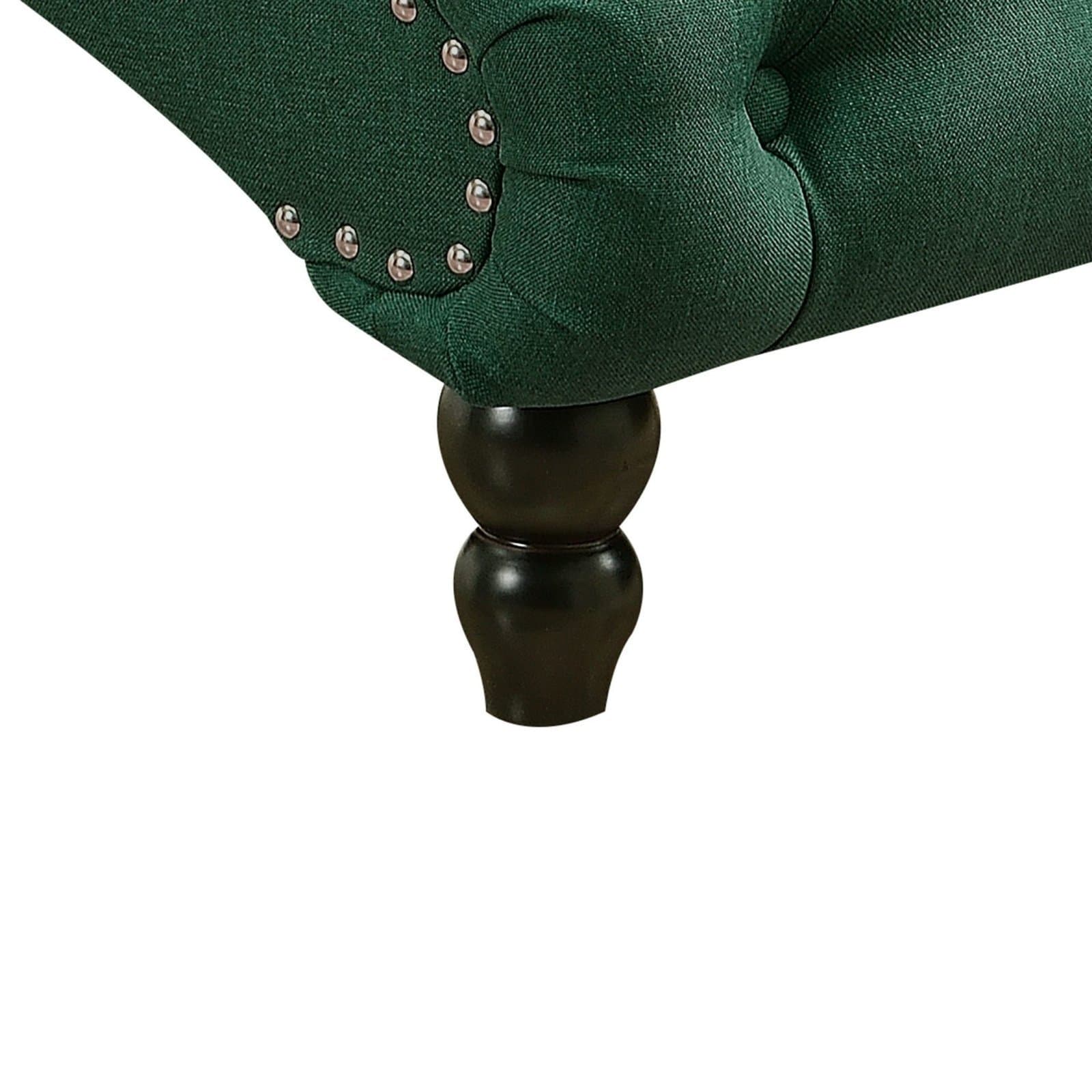 Tufted Nailhead Armless Chaise Lounge thumbnail 10