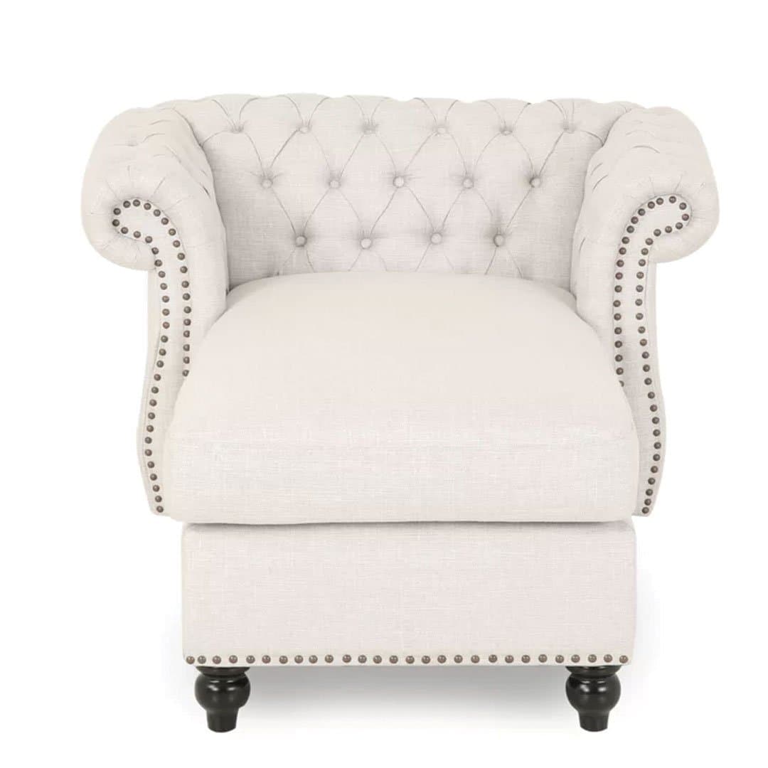 Tufted Rolled Arms Chaise Lounge thumbnail 3