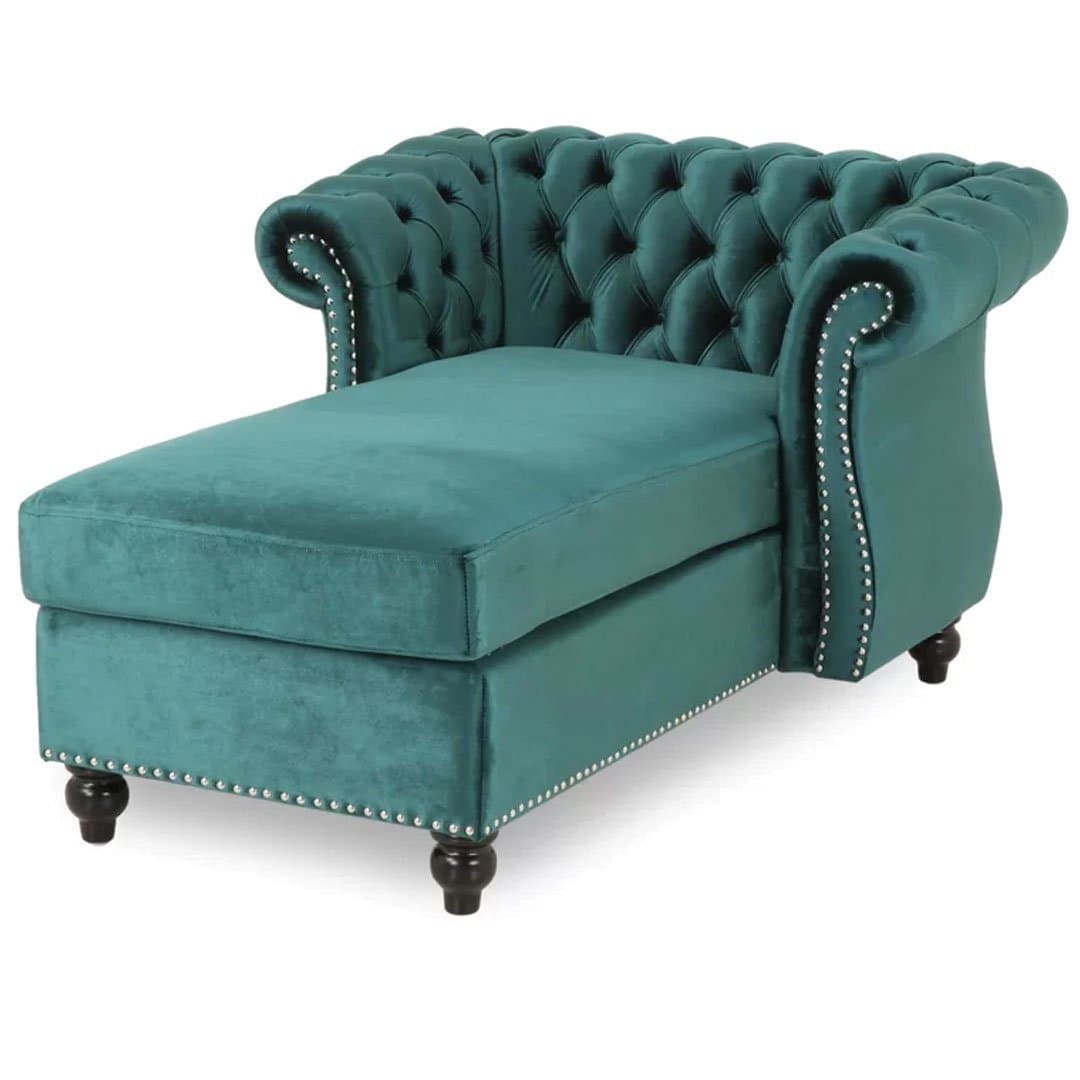 Tufted Rolled Arms Chaise Lounge thumbnail 4