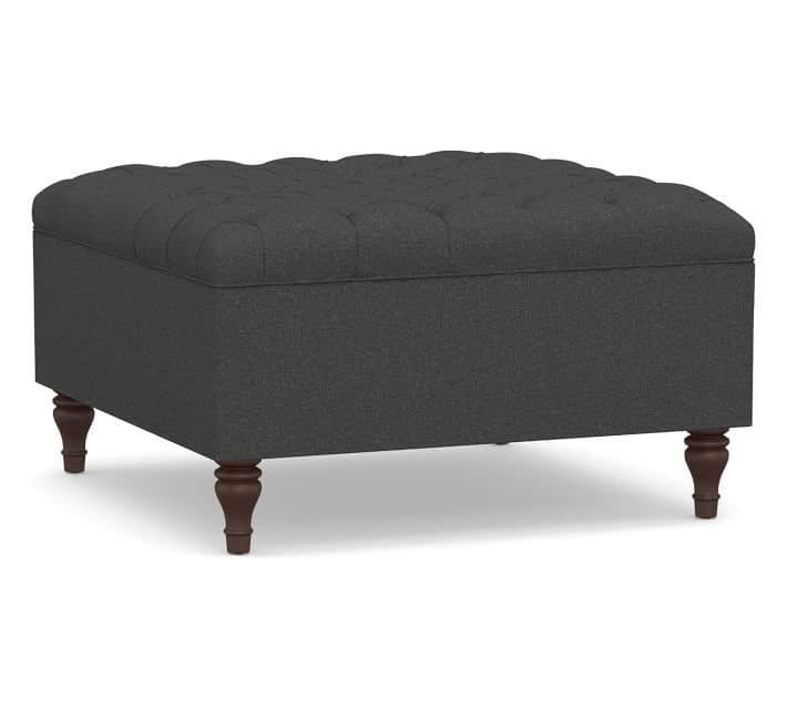 Tufted Square Ottoman thumbnail 1