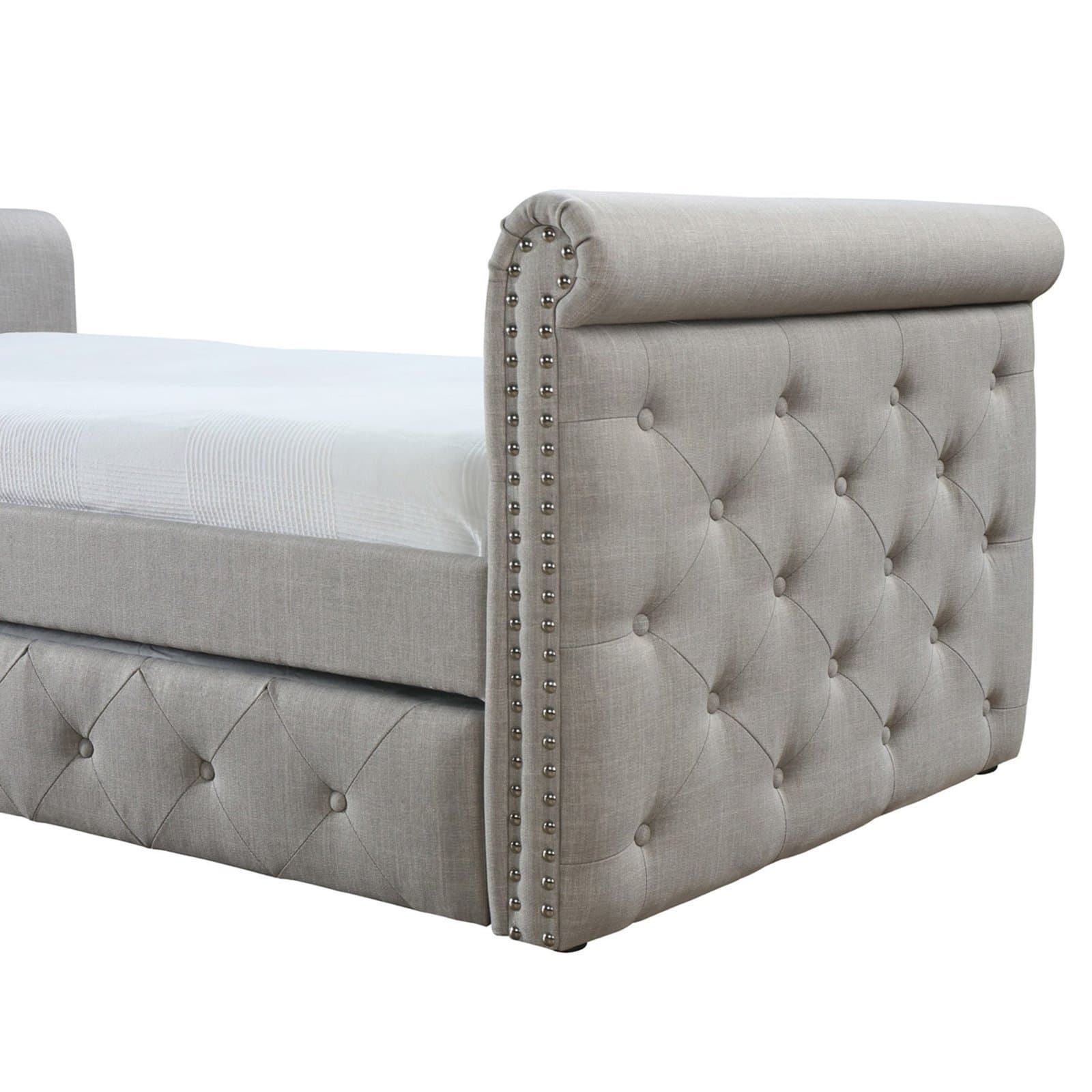 Tufted Twin Daybed with Trundle thumbnail 4