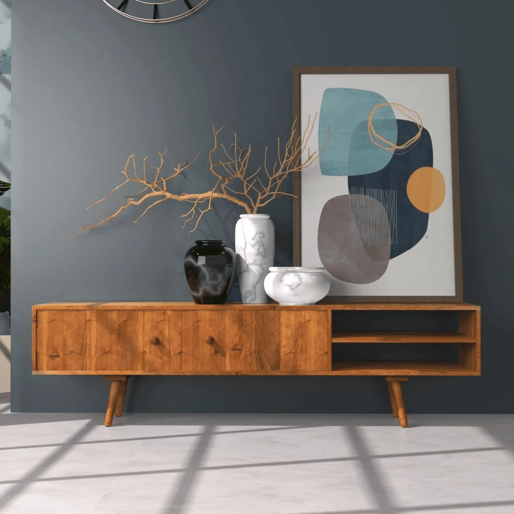 Twist Melamine Wood TV Unit thumbnail 1