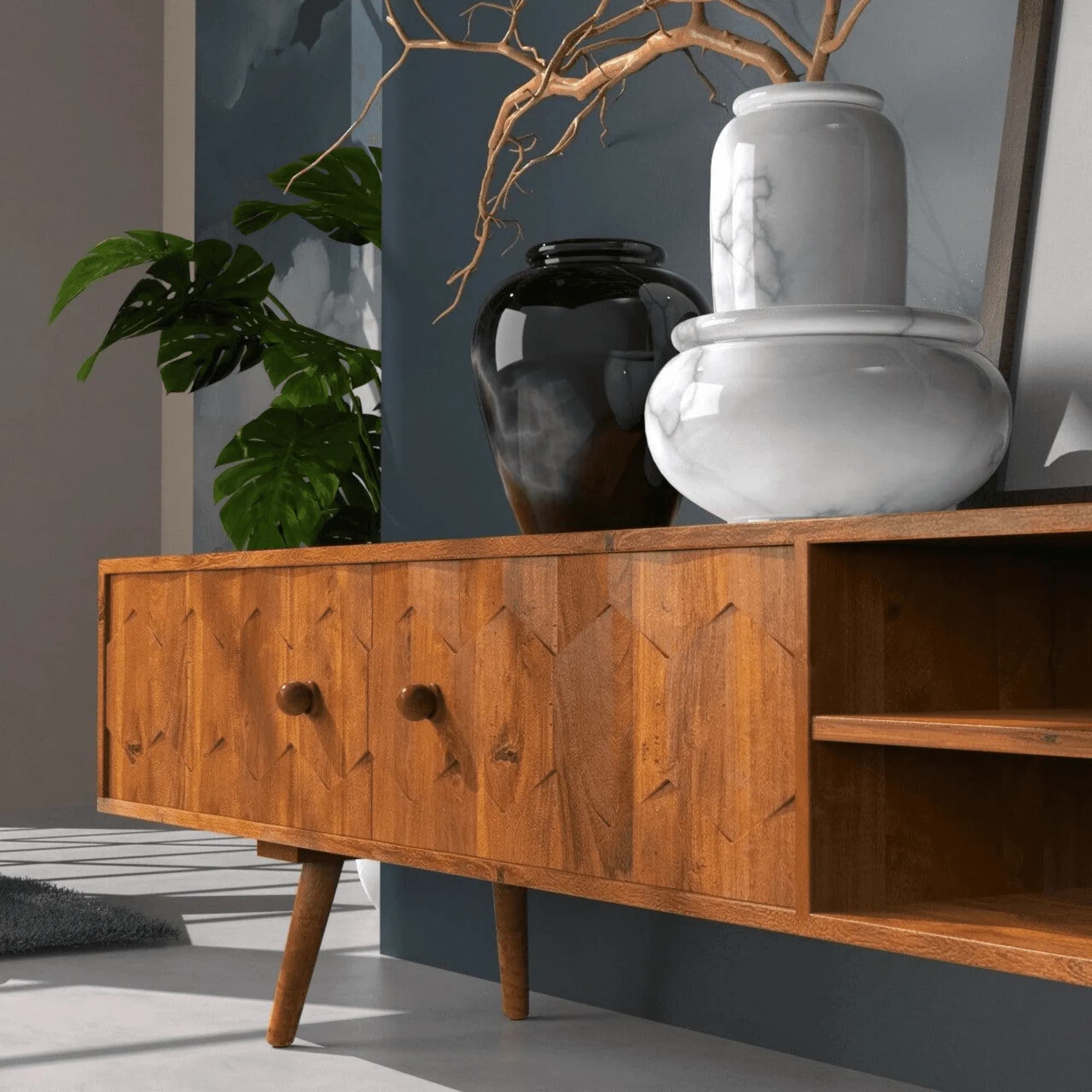 Twist Melamine Wood TV Unit thumbnail 4