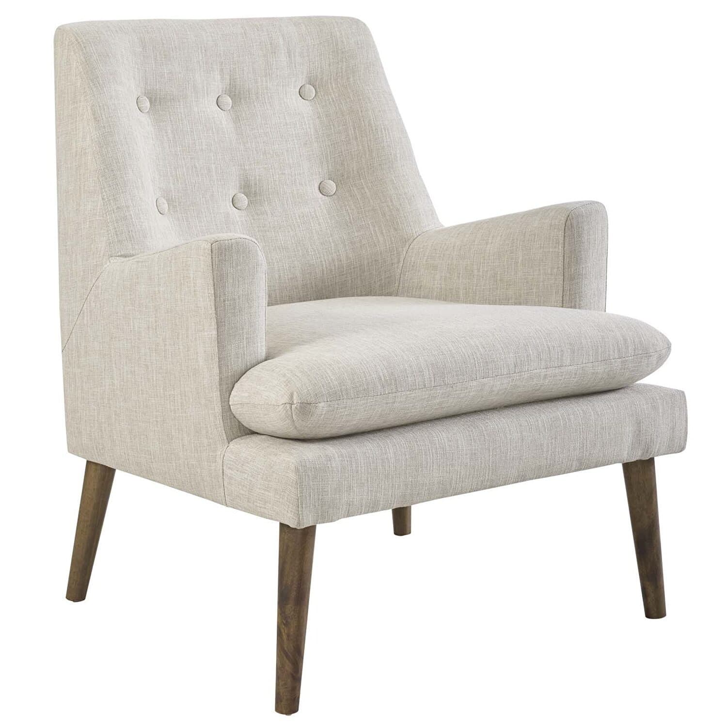 Upholstered Lounge Chair in Beige thumbnail 2