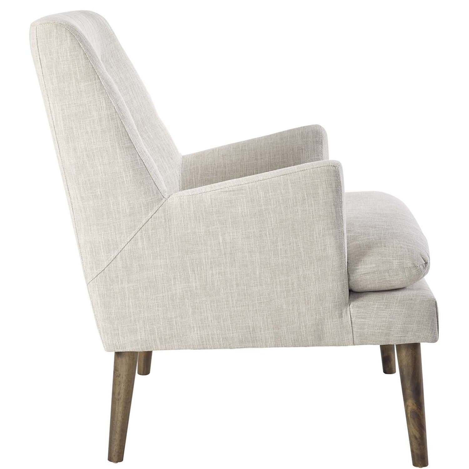Upholstered Lounge Chair in Beige thumbnail 3
