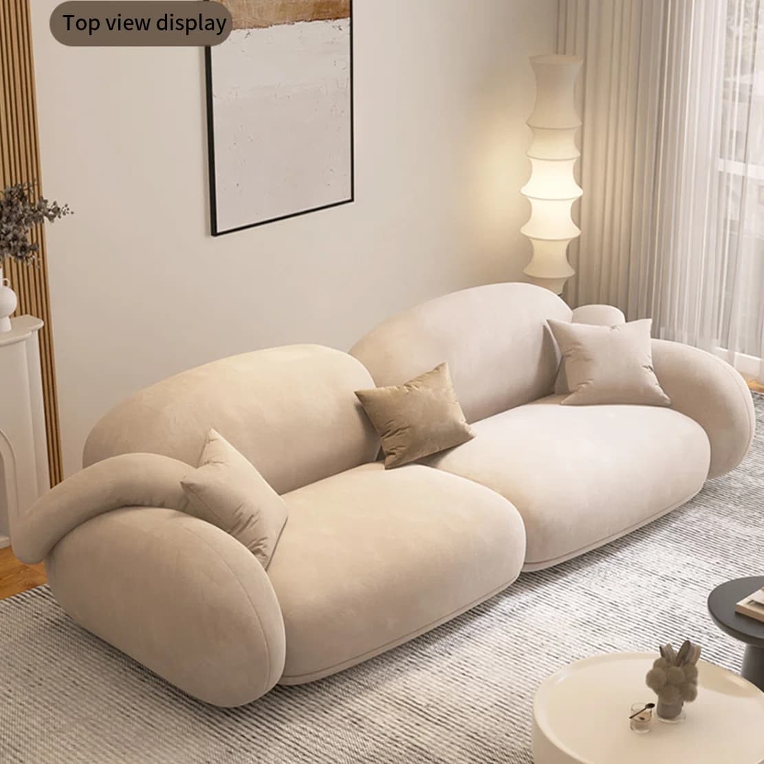Velvet Curved Sofa furniture product