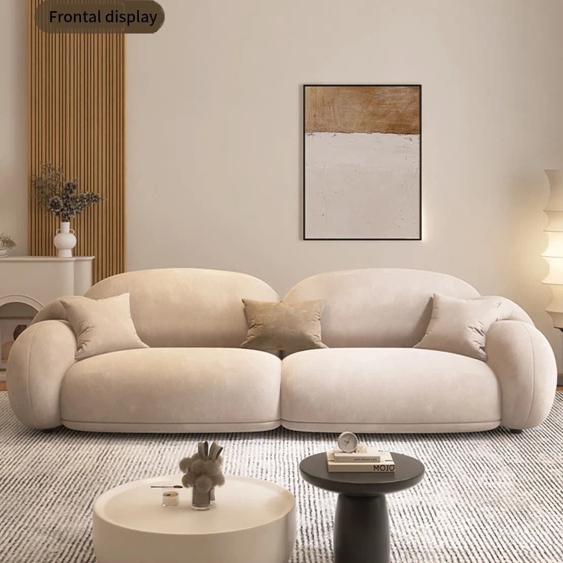 Velvet Curved Sofa thumbnail 2