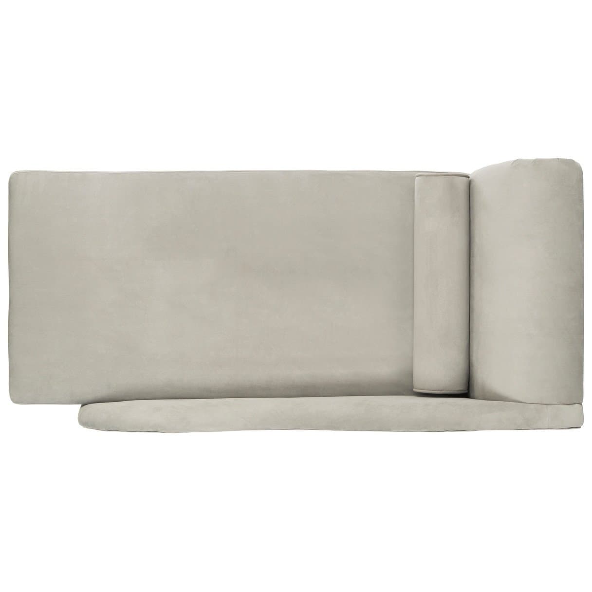 Velvet Grey Chaise Lounge thumbnail 4