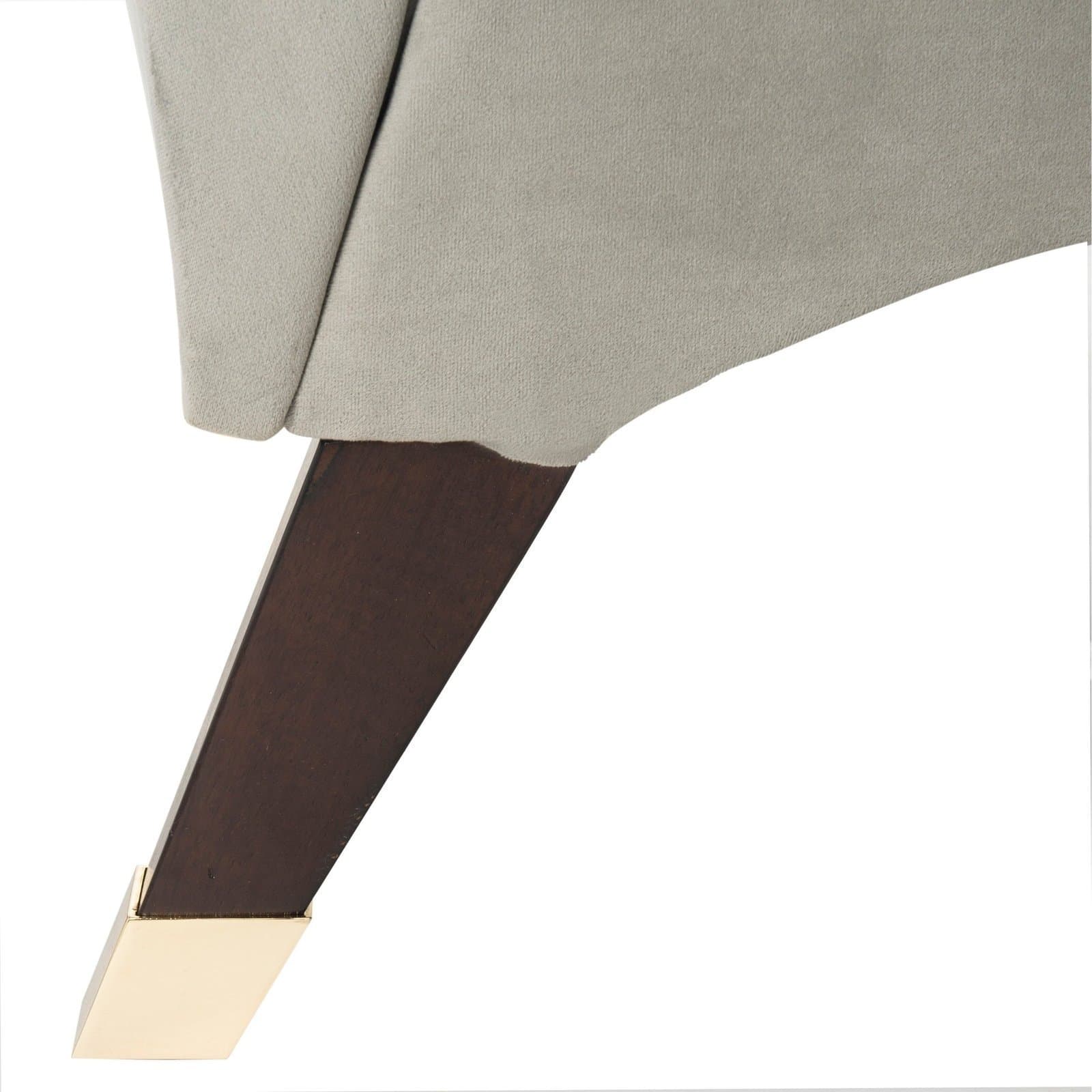 Velvet Grey Chaise Lounge thumbnail 5