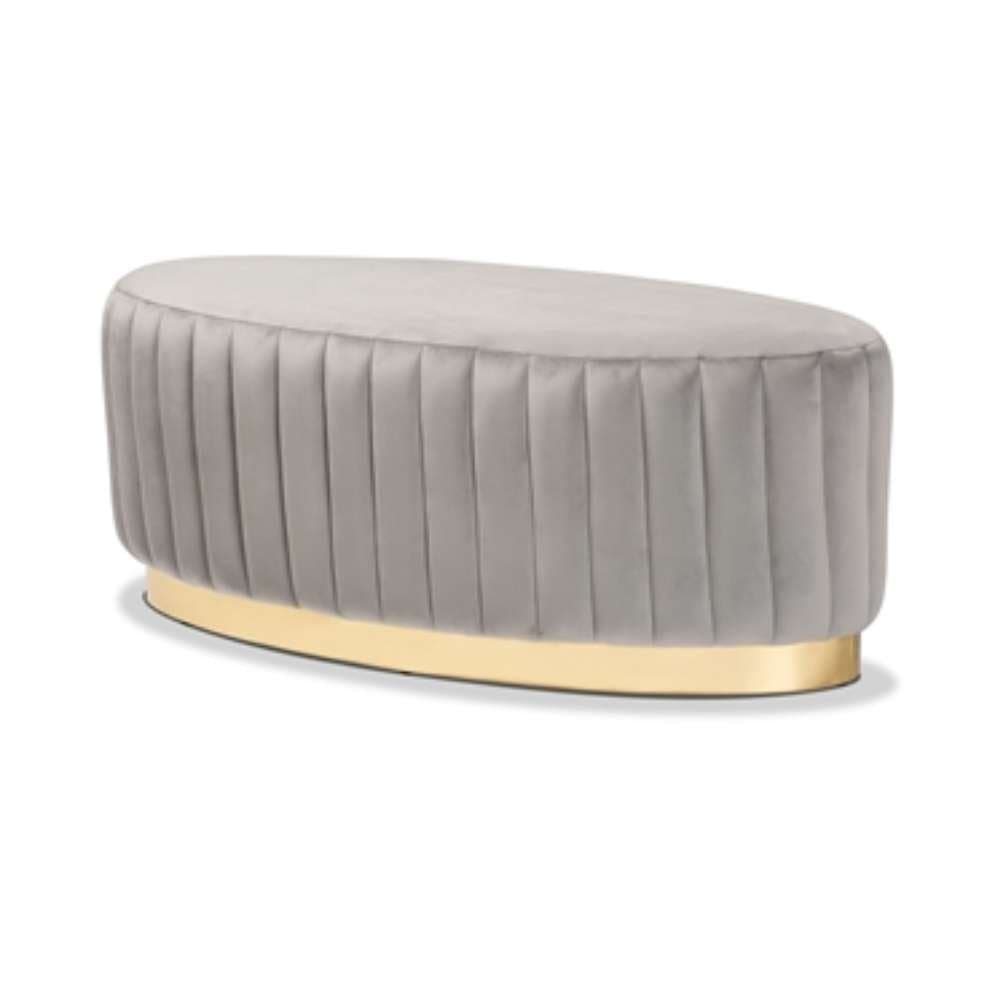 Velvet Oval Ottoman thumbnail 2